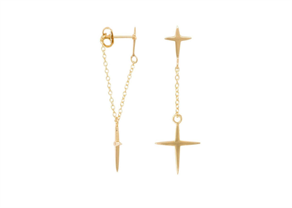 Double Cross Fashion Chain Earring